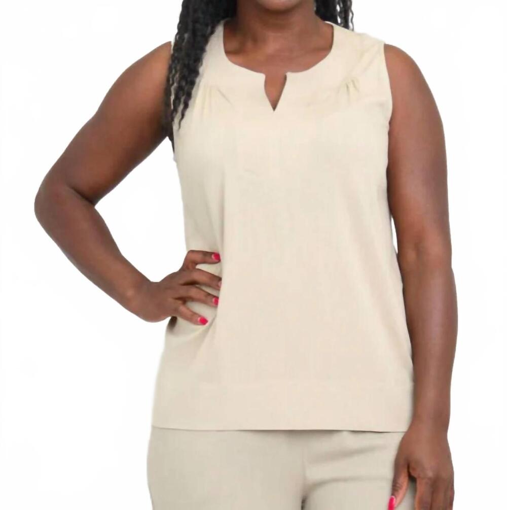 NEW BLUE SKY CLOTHING CO scarlette tank in sand